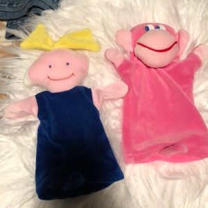 Sorry— old listing. 
2 IKEA Puppets girl and monkey
